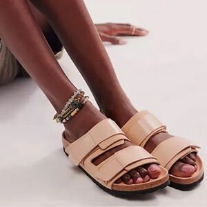 Birkenstock Uji Classic Nude Double-Strap Slide Sandals - Women size 39